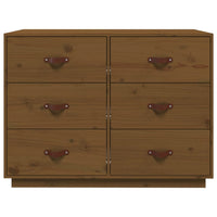 Credenza-Buffet-Armadio da cucina ambra 100x40x75 cm in Legno Massello di Pino 547740