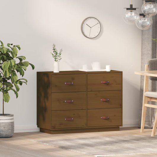 Credenza ambra 100x40x75 cm in Legno Massello di Pino 820145