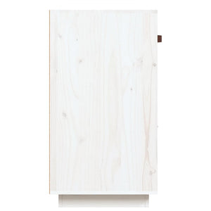 Credenza Bianca 100x40x75 cm in Legno Massello di Pino 820148