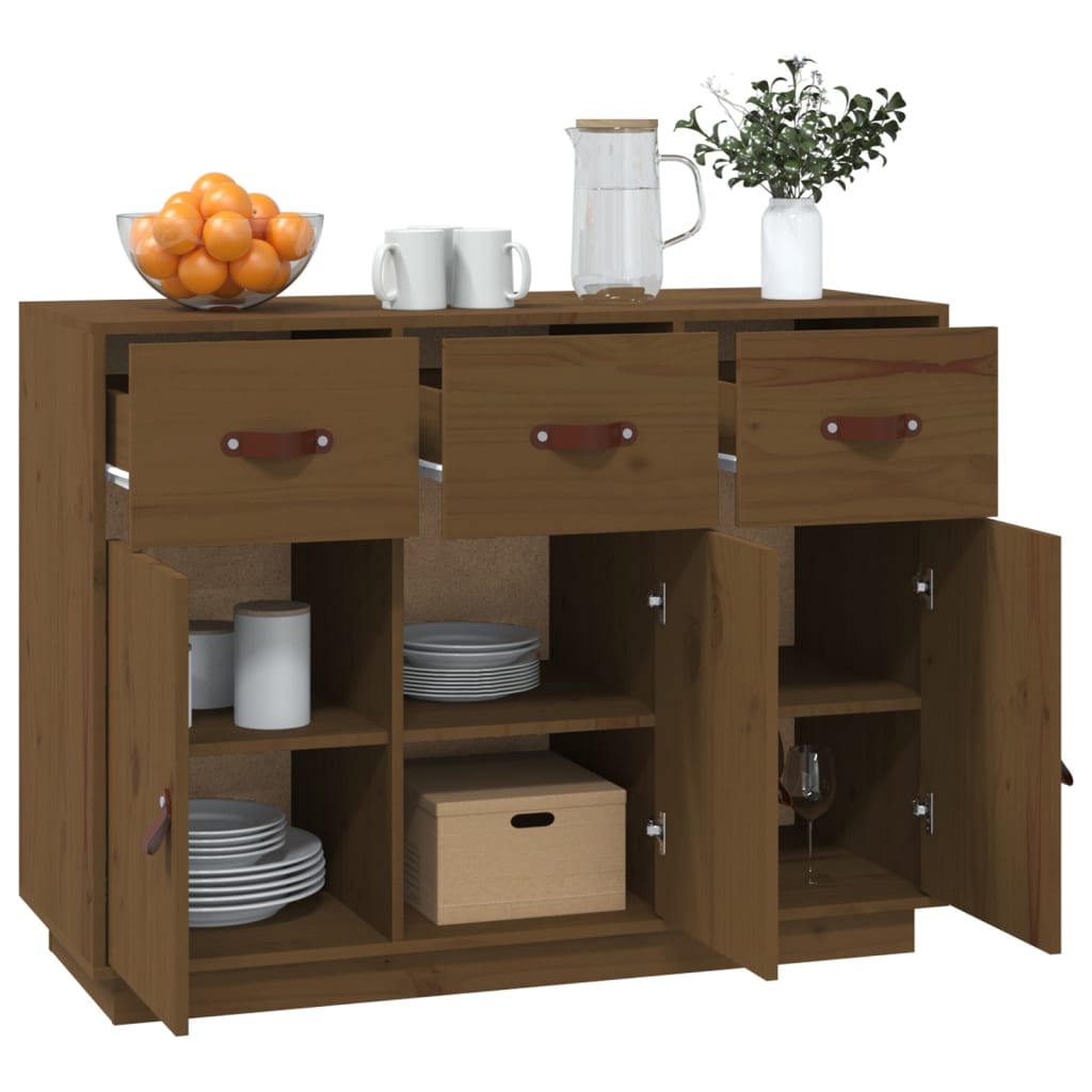 Credenza ambra 100x40x75 cm in Legno Massello di Pino 820150