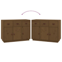 Credenza-Buffet-Armadio da cucina ambra 100x40x75 cm in Legno Massello di Pino 378367