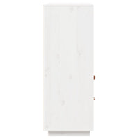 Credenza Bianca 100x40x108,5 cm in Legno Massello di Pino 820163