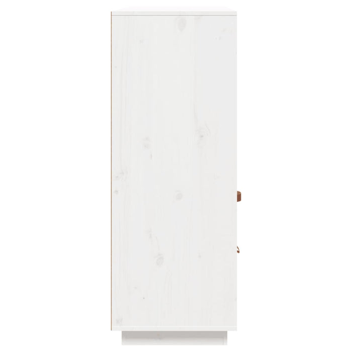 Credenza Bianca 100x40x108,5 cm in Legno Massello di Pino 820163