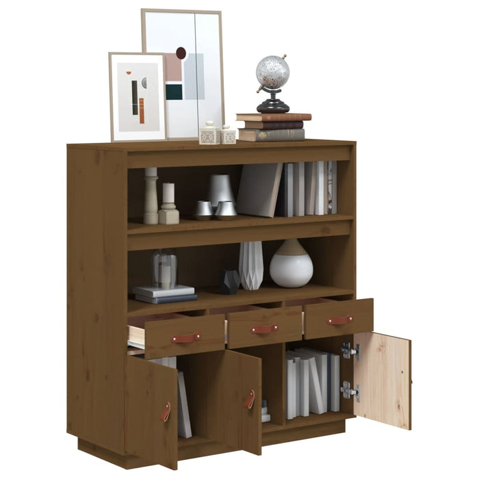 Credenza ambra 100x40x108,5 cm in Legno Massello di Pino 820165