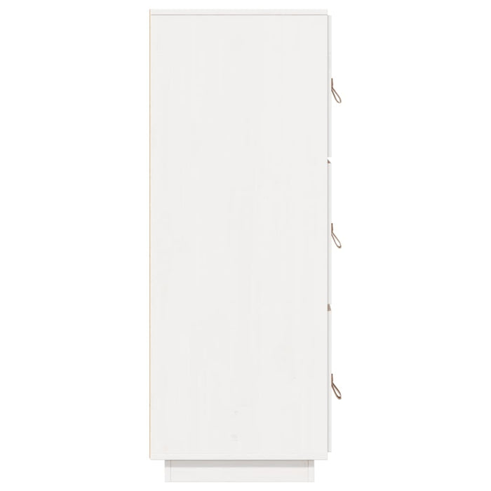 Credenza-Buffet-Armadio da cucina Bianca 34x40x108,5 cm in Legno Massello di Pino 489197