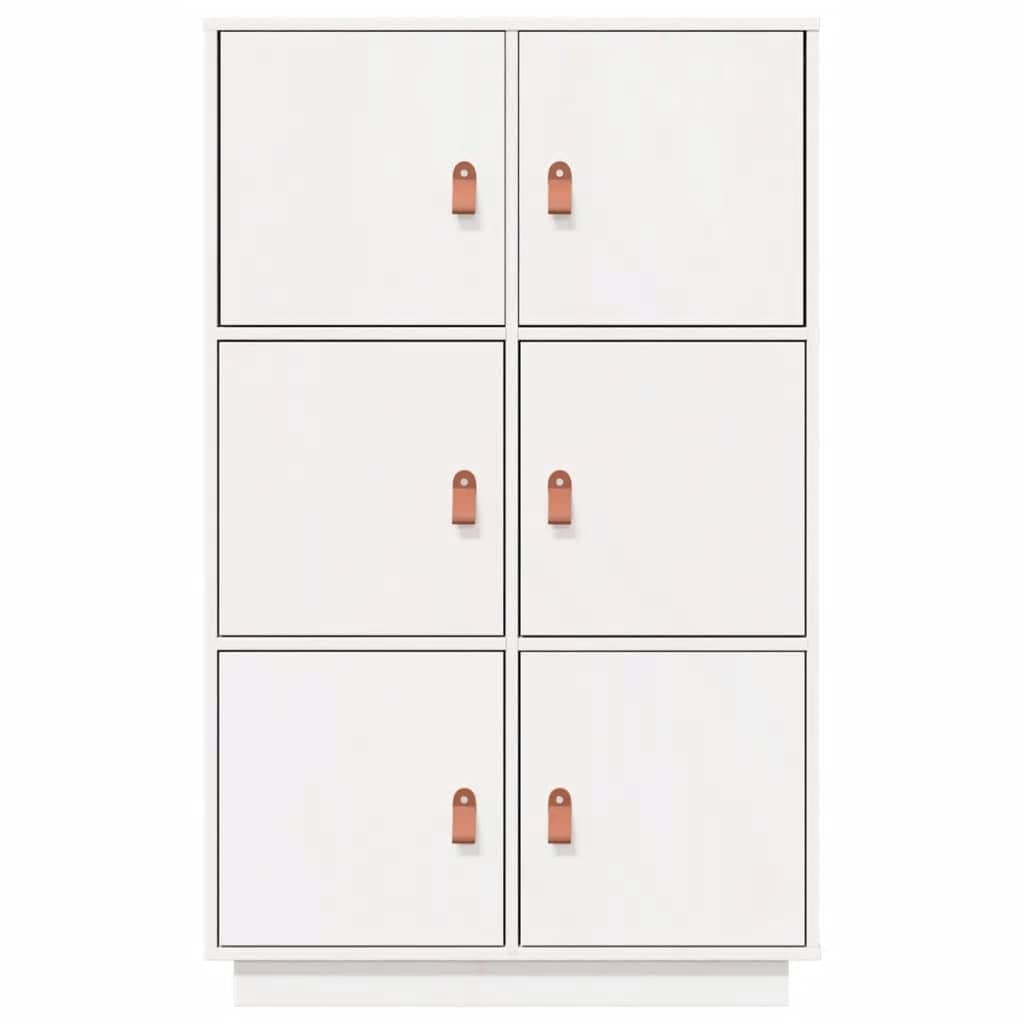 Credenza Bianca 67x40x108,5 cm in Legno Massello di Pino cod mxl 26831