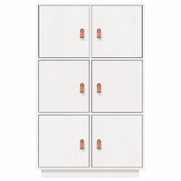 Credenza Bianca 67x40x108,5 cm in Legno Massello di Pino cod mxl 26831