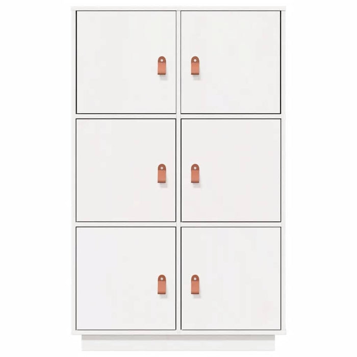 Credenza Bianca 67x40x108,5 cm in Legno Massello di Pino cod mxl 26831