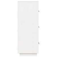 Credenza Bianca 67x40x108,5 cm in Legno Massello di Pino 820173