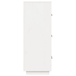 Credenza Bianca 67x40x108,5 cm in Legno Massello di Pino 820173