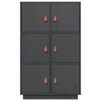 Credenza cassettiera cassettiera mobile contenitore organizer cucina soggiorno soggiorno alto 67 x 40 x 108,5 cm legno massello di pino grigio 02_0034230