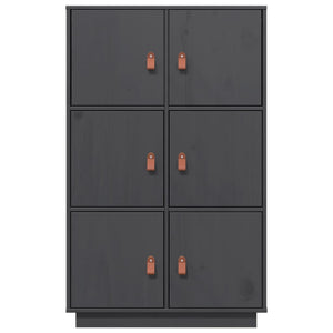 Credenza cassettiera cassettiera mobile contenitore organizer cucina soggiorno soggiorno alto 67 x 40 x 108,5 cm legno massello di pino grigio 02_0034230