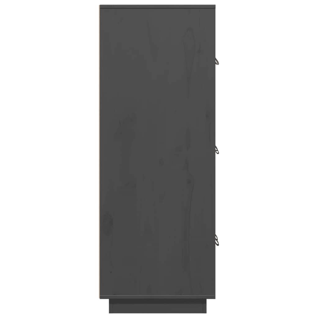 Credenza Grigia 67x40x108,5 cm in Legno Massello di Pino cod mxl 25680