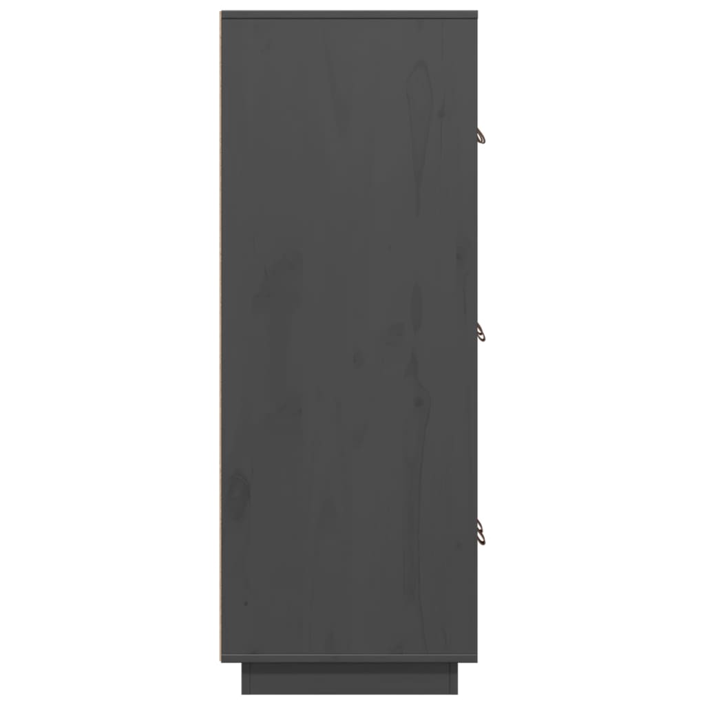 Credenza cassettiera cassettiera mobile contenitore organizer cucina soggiorno soggiorno alto 67 x 40 x 108,5 cm legno massello di pino grigio 02_0034230