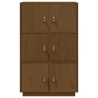 Credenza-Buffet-Armadio da cucina ambra 67x40x108,5 cm in Legno Massello di Pino 743195