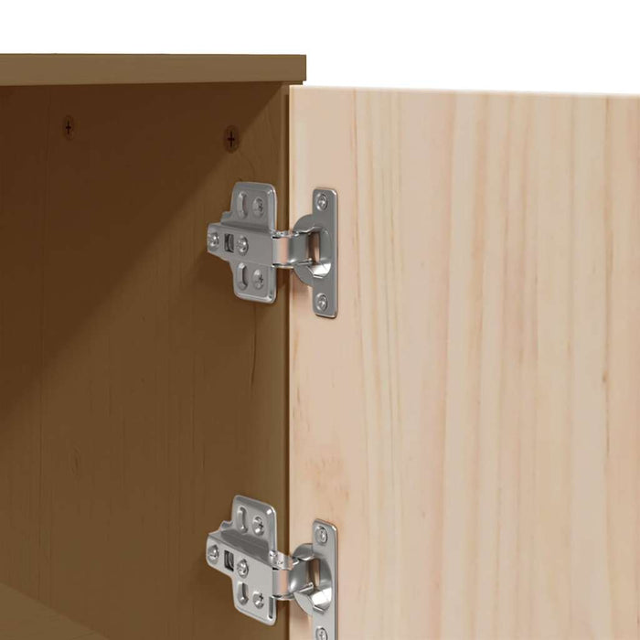 Credenza-Buffet-Armadio da cucina ambra 67x40x108,5 cm in Legno Massello di Pino 743195