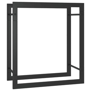 Portalegna opaco 50 x 28 x 56 cm acciaio nero 02_0043749