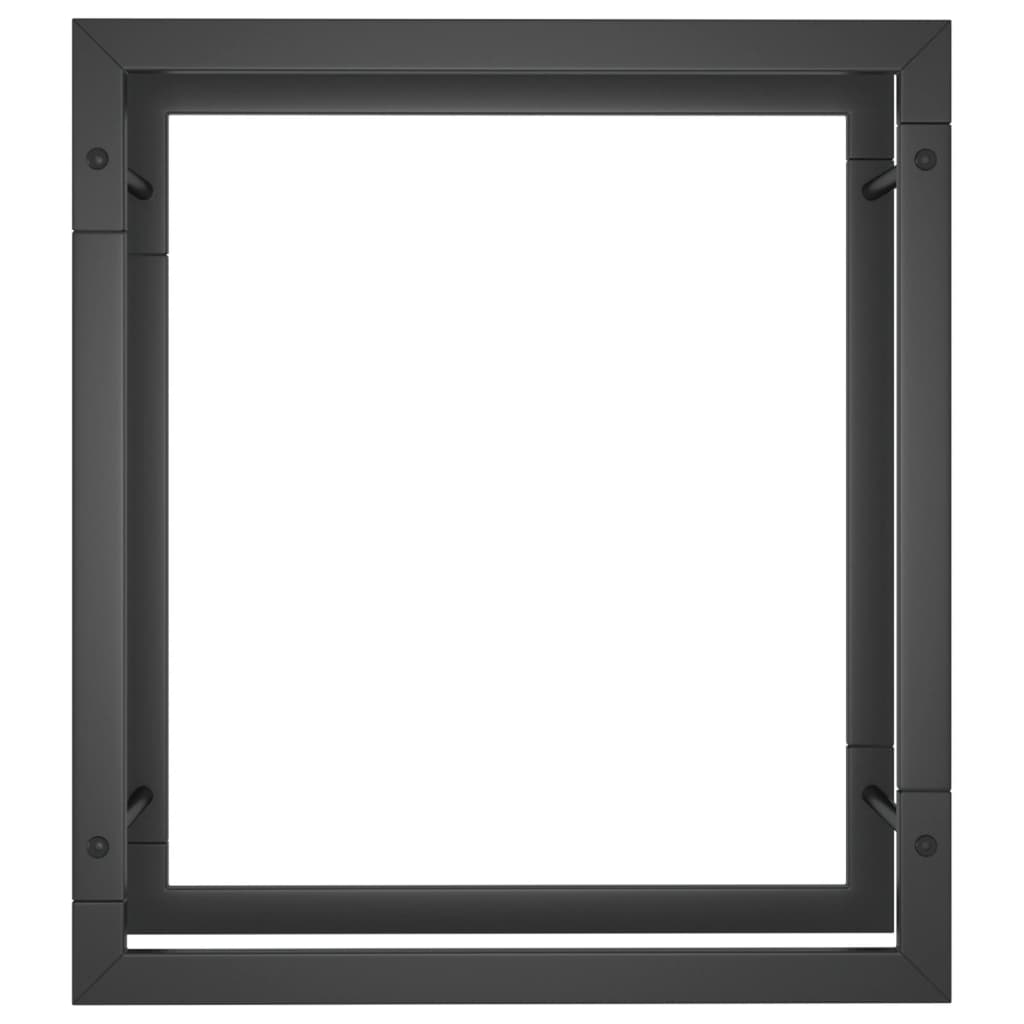 Portalegna opaco 50 x 28 x 56 cm acciaio nero 02_0043749