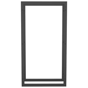 Portalegna opaco 50 x 28 x 94 cm acciaio nero 02_0043750