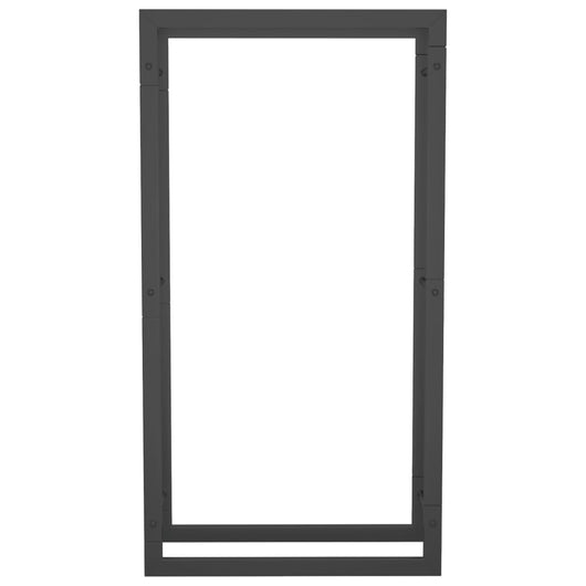 Portalegna opaco 50 x 28 x 94 cm acciaio nero 02_0043750