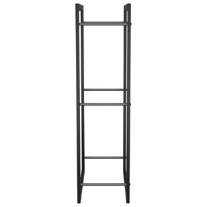 Portalegna Nero Opaco 50x28x94 cm Acciaio 350305