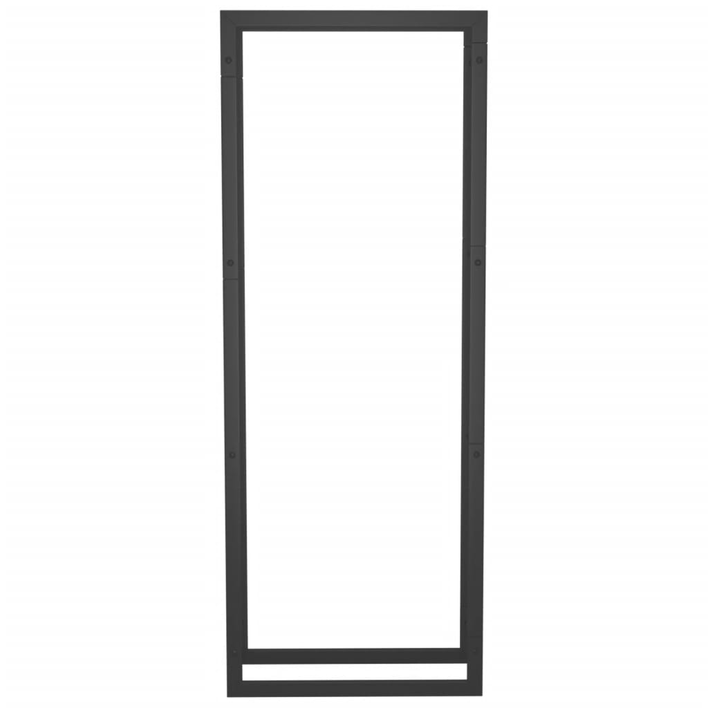 Portalegna opaco 50 x 28 x 132 cm acciaio nero 02_0043748