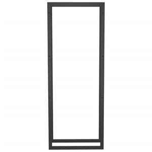 Portalegna opaco 50 x 28 x 132 cm acciaio nero 02_0043748