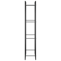 Portalegna opaco 50 x 28 x 132 cm acciaio nero 02_0043748