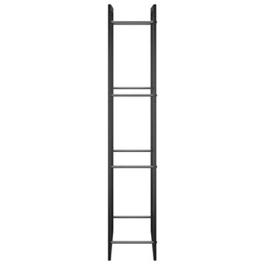 Portalegna opaco 50 x 28 x 132 cm acciaio nero 02_0043748