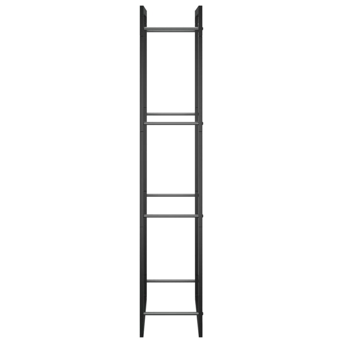 Portalegna opaco 50 x 28 x 132 cm acciaio nero 02_0043748