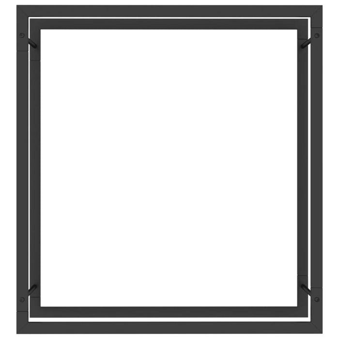 Portalegna opaco 80 x 28 x 86 cm acciaio nero 02_0043753