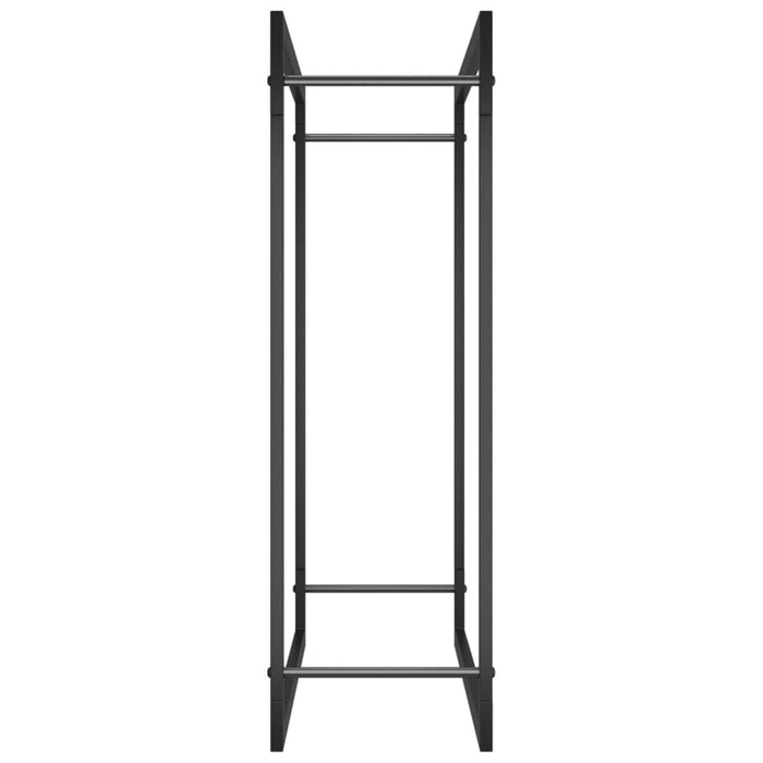 Portalegna Nero Opaco 80x28x86 cm in Acciaio 350307