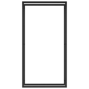 Portalegna opaco 80 x 28 x 154 cm acciaio nero 02_0043751