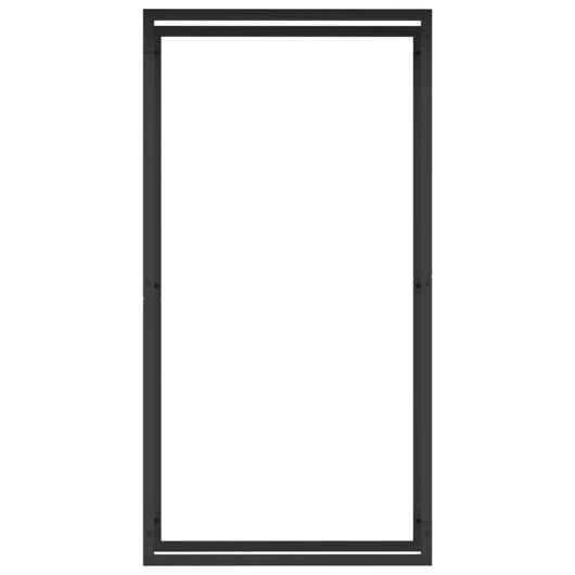 Portalegna opaco 80 x 28 x 154 cm acciaio nero 02_0043751