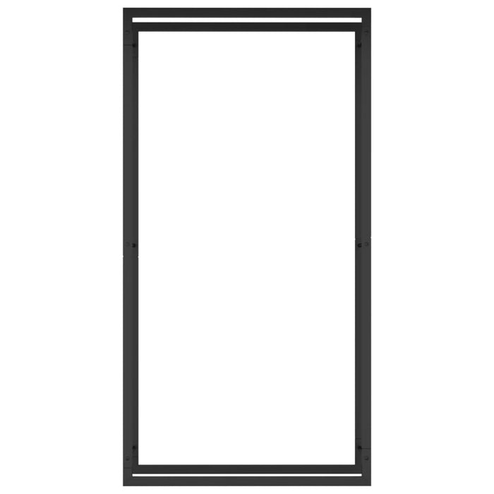 Portalegna opaco 80 x 28 x 154 cm acciaio nero 02_0043751