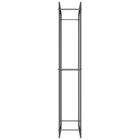 Portalegna opaco 80 x 28 x 154 cm acciaio nero 02_0043751