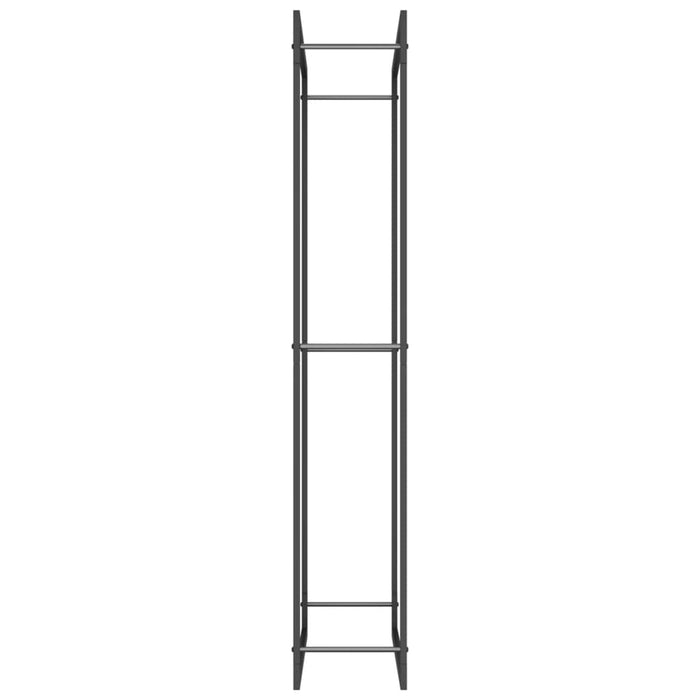 Portalegna opaco 80 x 28 x 154 cm acciaio nero 02_0043751