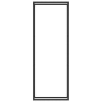 Portalegna-Scaffale per Legna Nero Opaco 80x28x222 cm Acciaio