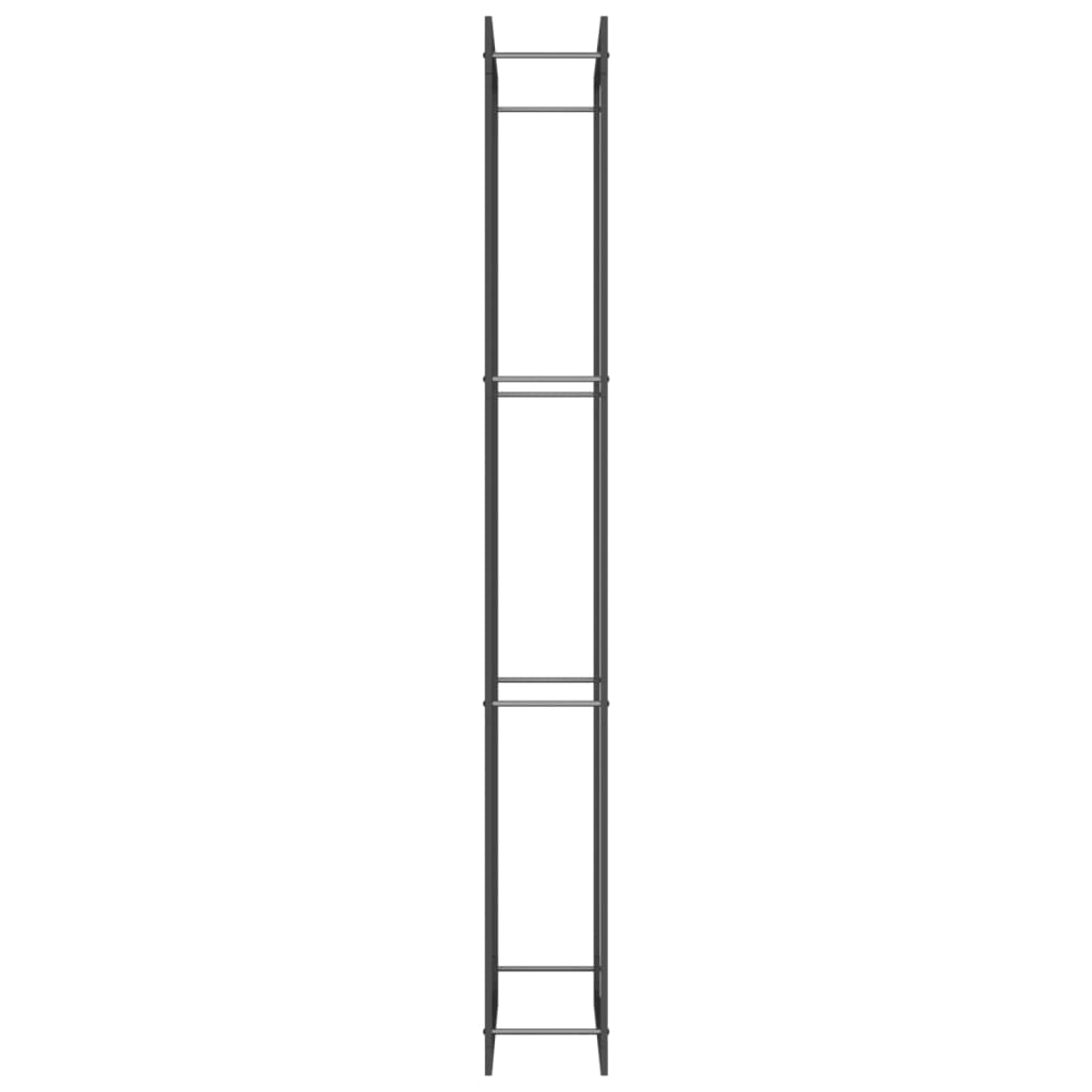 Portalegna opaco 80 x 28 x 222 cm acciaio nero 02_0043752