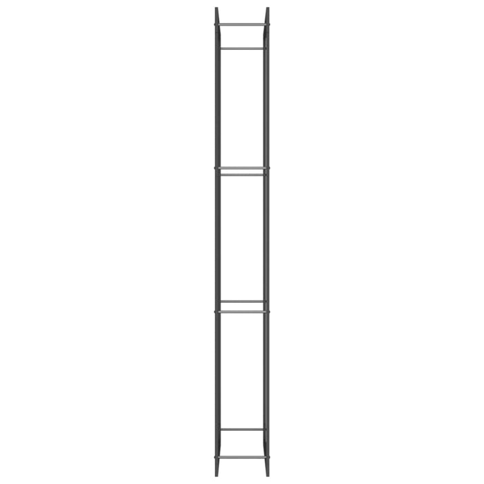 Portalegna opaco 80 x 28 x 222 cm acciaio nero 02_0043752