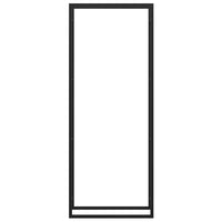 Portalegna Nero Opaco 80x28x222 cm Acciaio 350309