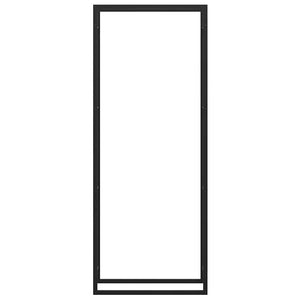 Portalegna Nero Opaco 80x28x222 cm Acciaio 350309