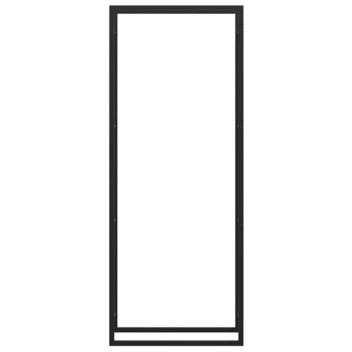 Portalegna Nero Opaco 80x28x222 cm Acciaio 350309