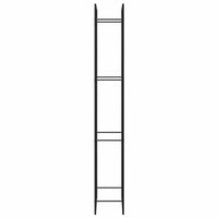 Portalegna Nero Opaco 80x28x222 cm Acciaio 350309