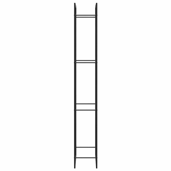 Portalegna Nero Opaco 80x28x222 cm Acciaio 350309