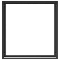 Portalegna opaco 110 x 28 x 116 cm acciaio nero 02_0043745