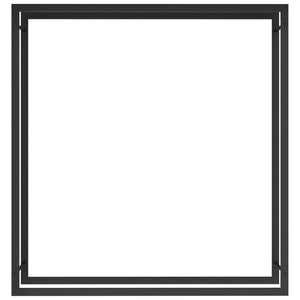 Portalegna-Scaffale per Legna Nero Opaco 110x28x116 cm in Acciaio