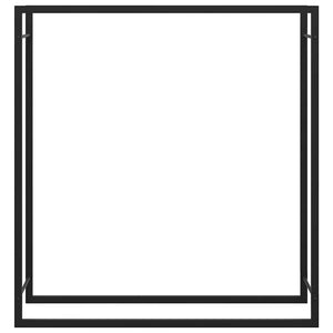 Portalegna Nero Opaco 110x28x116 cm in Acciaio 350310