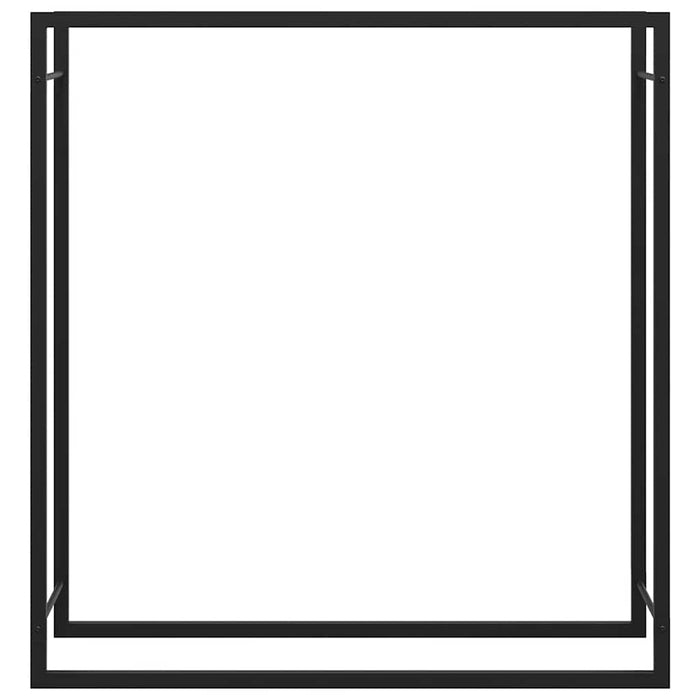 Portalegna Nero Opaco 110x28x116 cm in Acciaio 350310