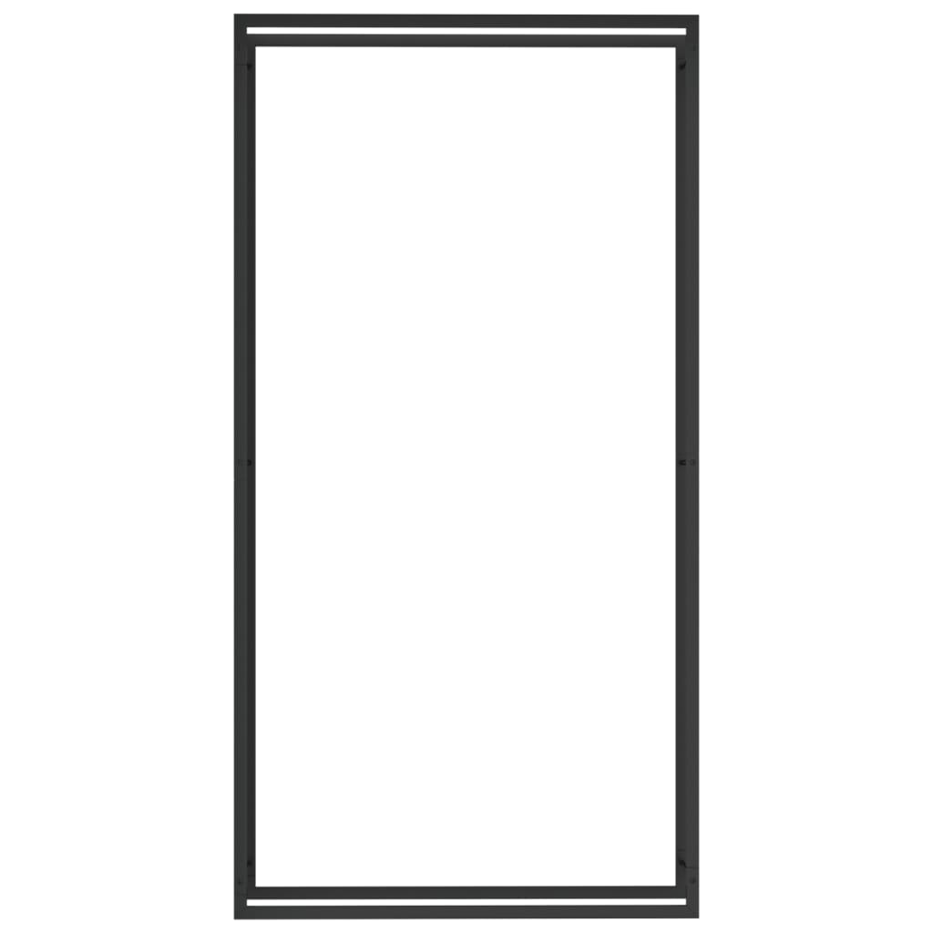 Portalegna Nero Opaco 110x28x214 cm in Acciaio cod mxl 66901